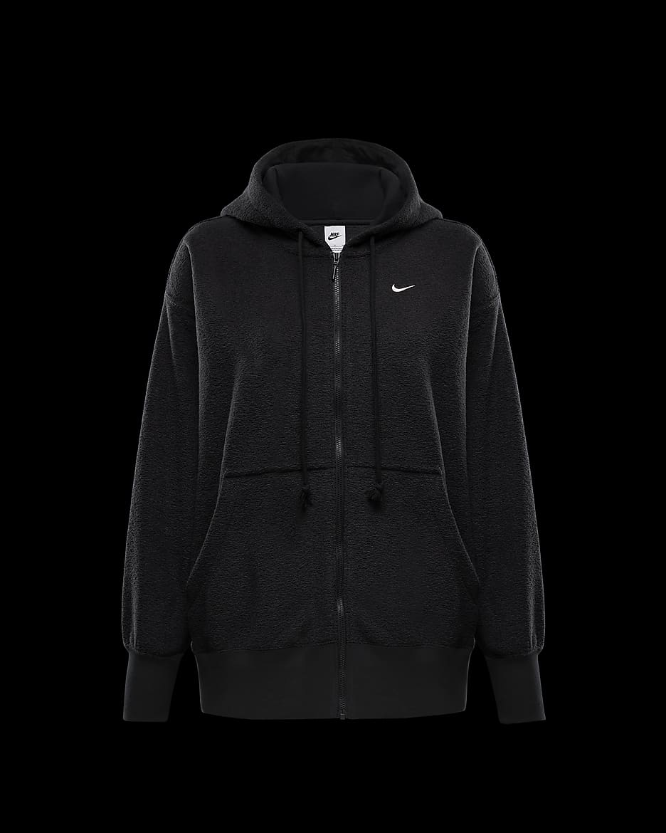 Nike Sportswear Phoenix Plush bequemer Oversize Fleece Hoodie mit durchgehendem ReiBverschluss Damen